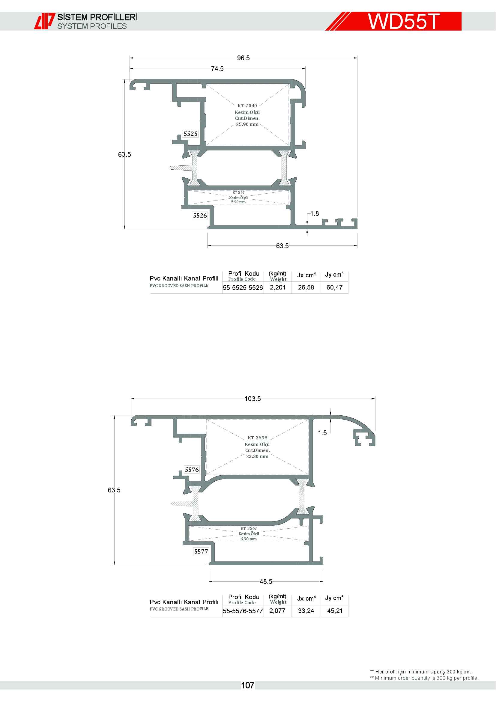 S 55 Yalıtımlı Alüminyum 36